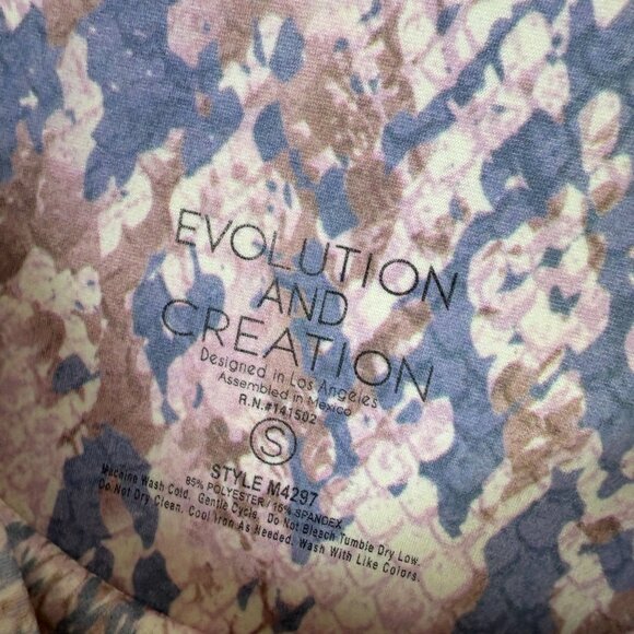 EVCR High Waisted Leggings 7/8 Length Athletic Tummy Control Yoga Snake Skin Med - Picture 7 of 9